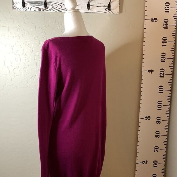ANN Taylor loft large long sleeve tunic length sweater purple color - Picture 7 of 13